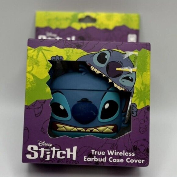 NEW LILO & STITCH AUTHENTIC DISNEY CUTE TRUE WIRELESS EARBUD AIRPODS CASE COVER - Picture 1 of 7